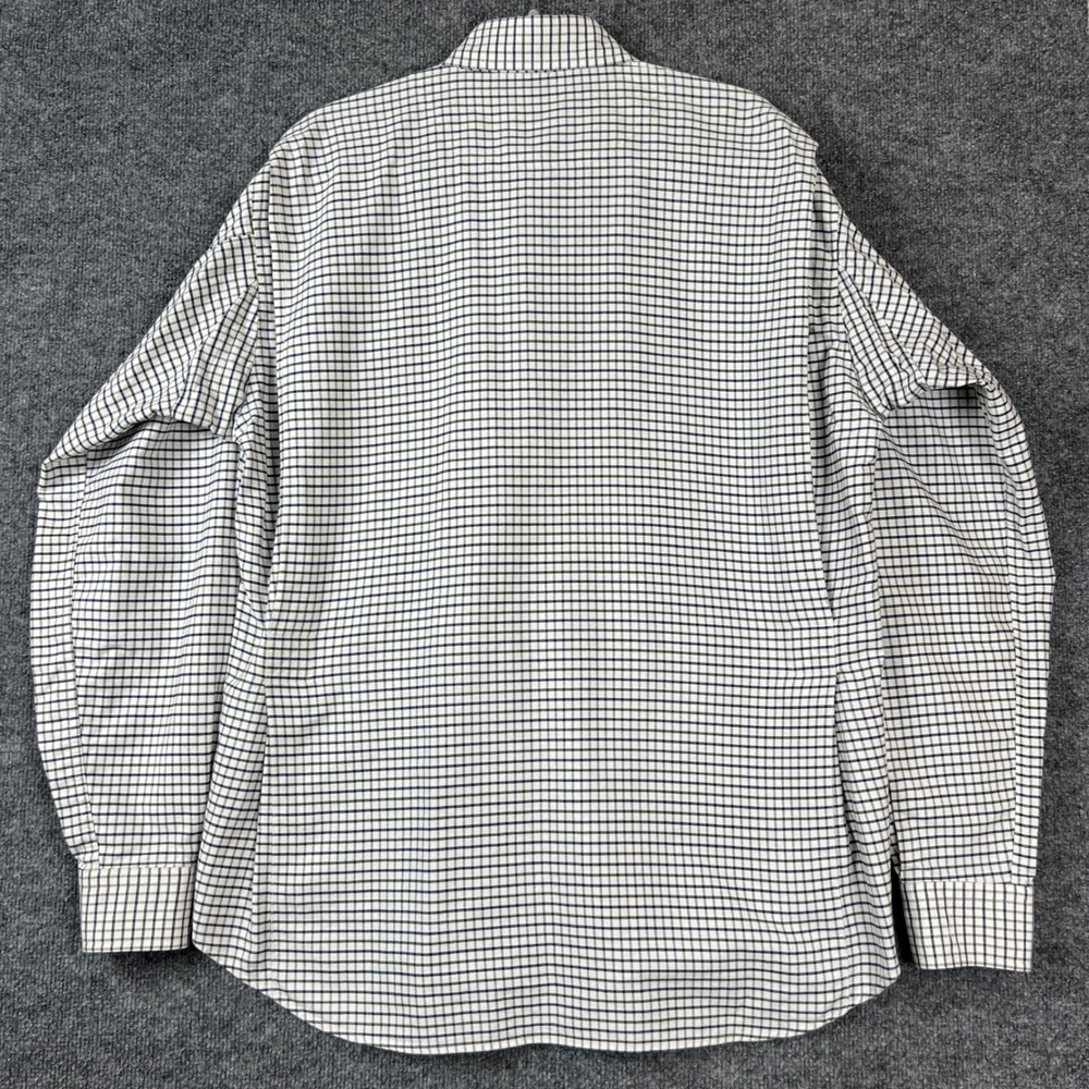 Willis & Geiger Dress Shirt Men 16/35 White Tattersall Check Cotton Button Down - Picture 3 of 9